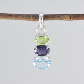 Hye-jin Multicolor Minimalist Pendant with Gemstones
